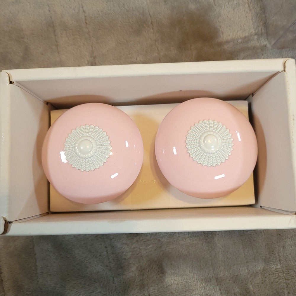 Pottery Barn Kids Finials Pink Kids Ceramic 2pc
